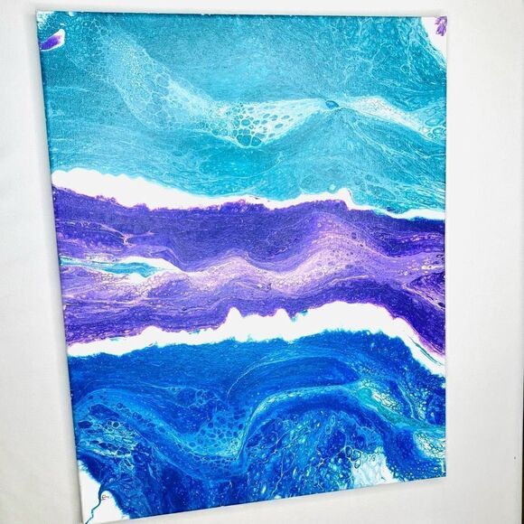 Original Abstract Art Sea of Blue Home Wall Decor - Picture 2 of 7